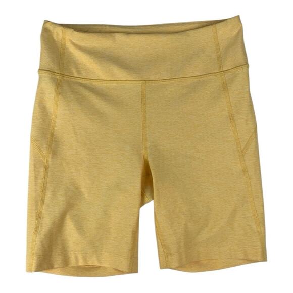 Outdoor Voices women's small heather yellow biker shorts athletic soft - Picture 1 of 9